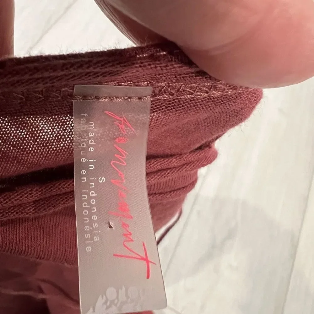 Free People She's Everything Long Sleeve Top size s